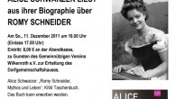 Lesung im Dorfhaus – Alice Schwarzer liest aus ihrer Biographie über Romy Schneider: